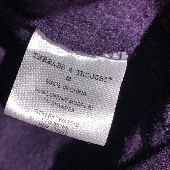 Threads 4 Thought Top Sweatshirt Sweater M Purple SOFT Stretch Modal Spandex - Picture 13 of 14